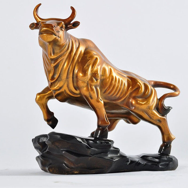 米炎69铜牛摆件全铜牛转乾坤工艺装饰品办公桌室客