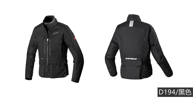 spidi摩托车骑行服男机车赛车骑行上衣四季防水防摔夏季摩旅装备 黑灰