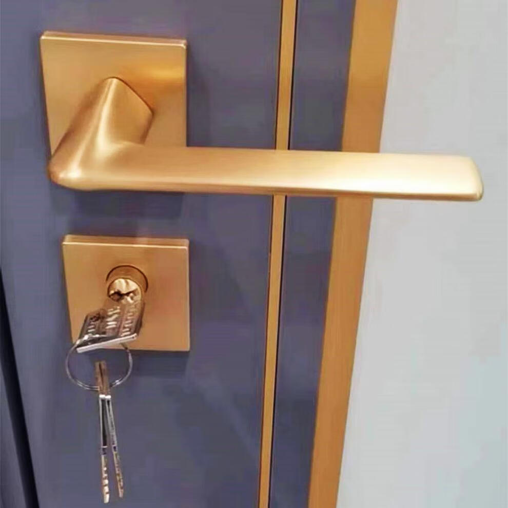 tata门锁木门锁具极简轻奢静音磁吸美式卧室内房门锁把手分体门锁 h歀