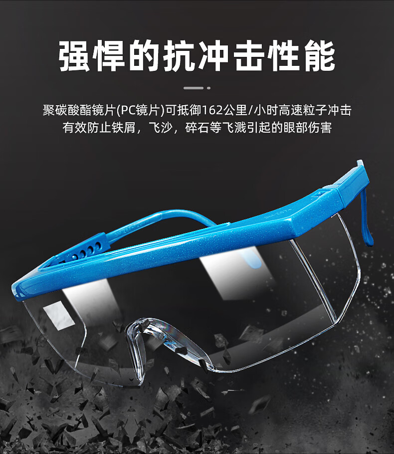 防护眼镜防尘防雾防风沙护目镜劳保防飞溅透明骑行防风眼镜男女1711护