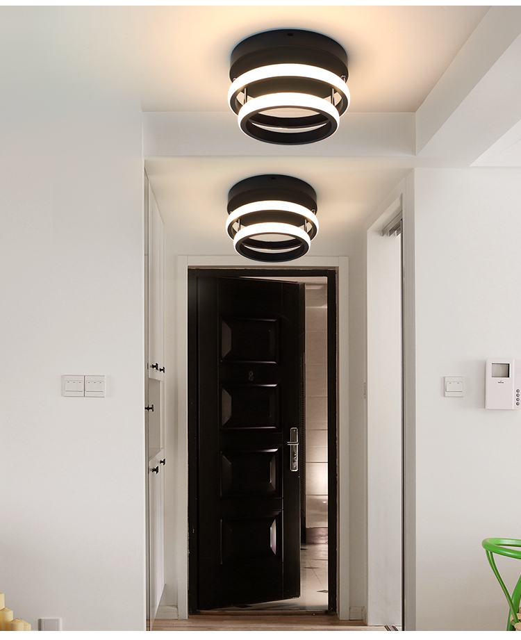 欧普侍走廊灯过道玄关感应灯led智能人体感应吸顶灯北欧现代简约入户