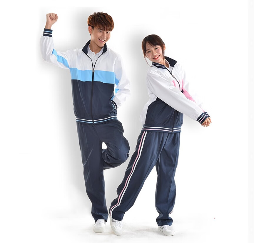 雾绡顺德区校服初中夏装套头t恤长裤夏季外套加棉通用休闲学生运动服t