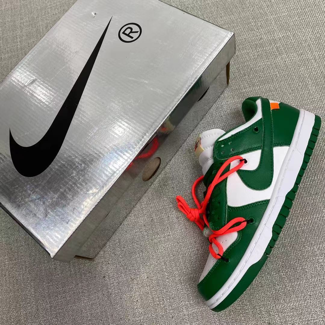 高品质dunkow联名绿黑曜石低帮板鞋情侣休闲鞋女百搭运动鞋男 ow联名