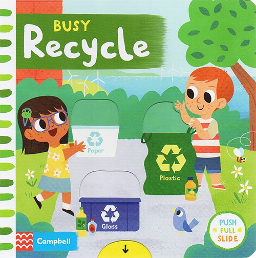 英文原版 busy系列 busy recycle 忙碌的环保 低幼儿童启蒙 机关操作