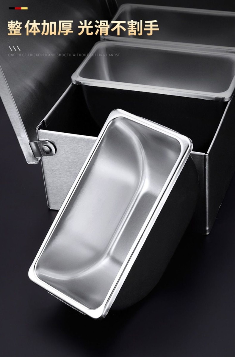 居富德不锈钢调料盒商用家用厨房饭店用品大容量多格不锈钢调味料盒