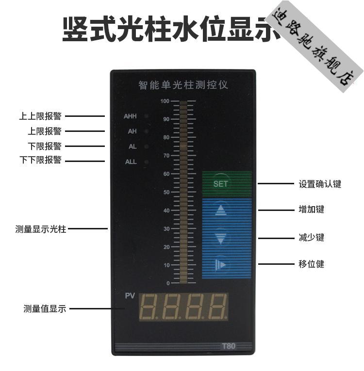 投入式液位計消防水箱水池水位控制器顯示儀表液位變送器420ma1米