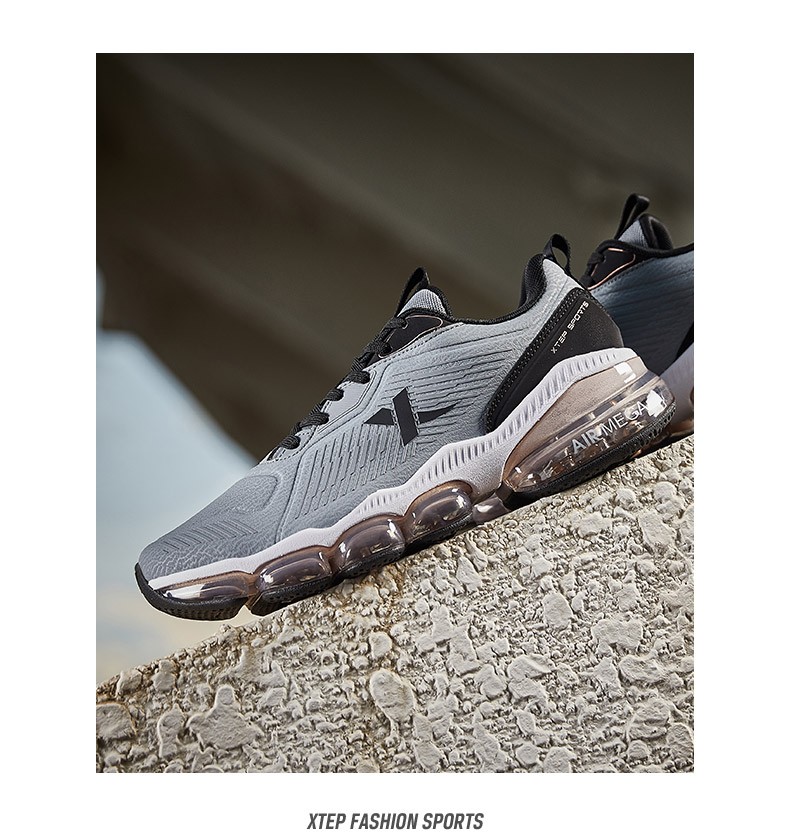 特步男鞋airmega20全掌气垫鞋舒适慢跑鞋休闲潮搭运动鞋子男士春秋