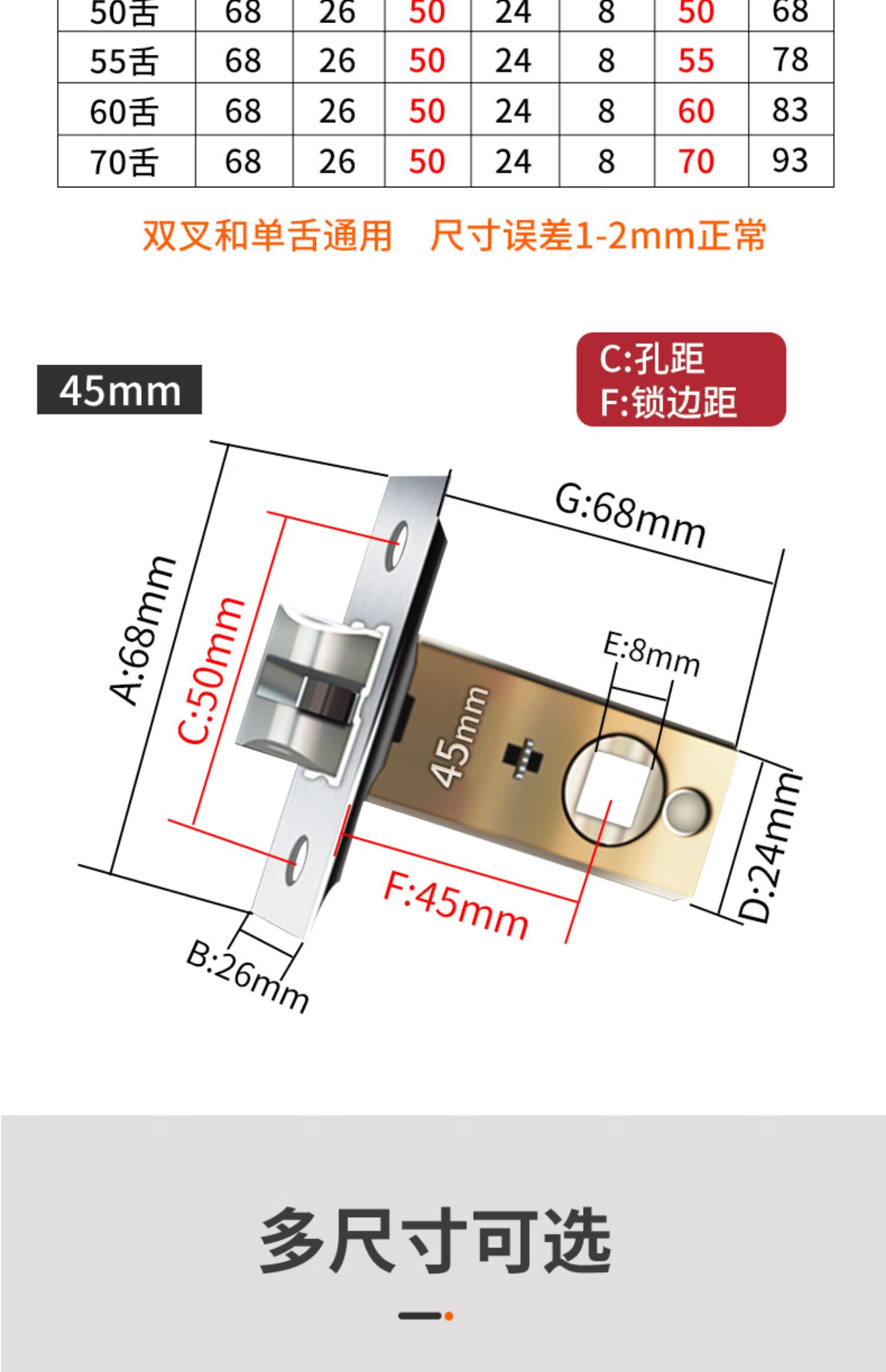 门锁舌图解图片