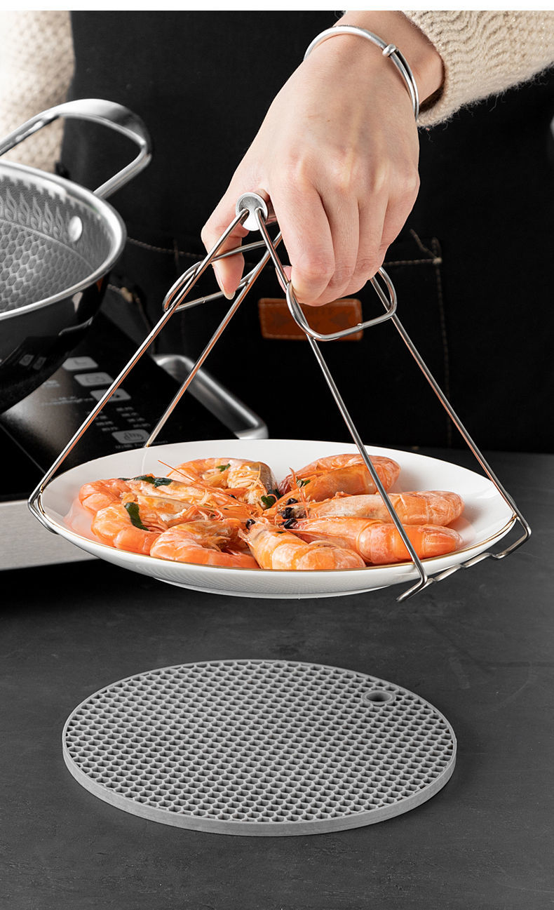 蒸笼夹炖盅夹砂锅夹夹盘子取碗夹 【北欧全钢】夹盘器 夹碗器【图片