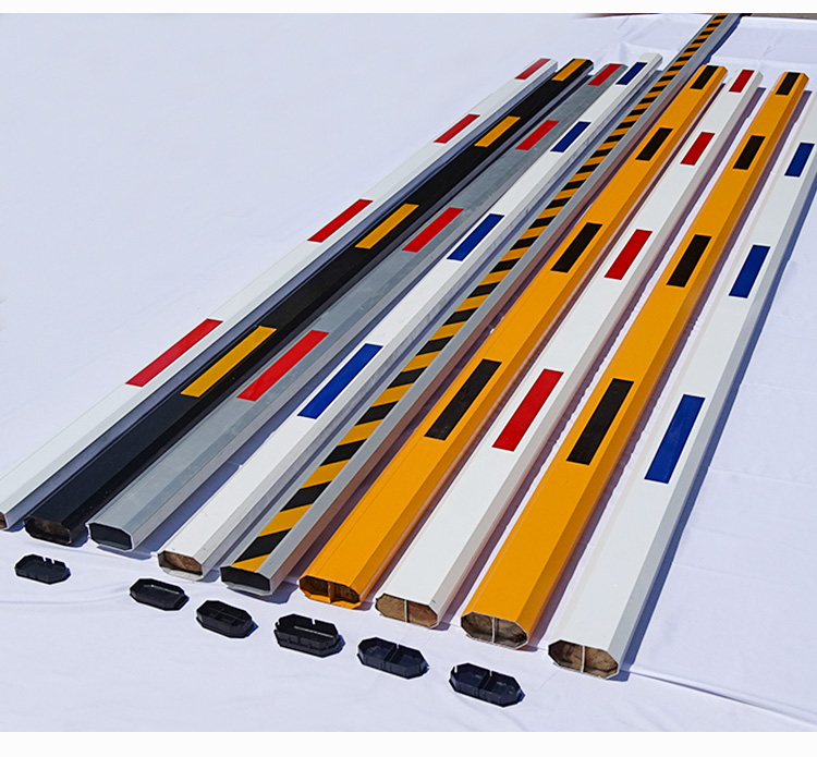 通用八角杆道闸杆10050黄黑停车场拦车杆小区门卫升降伸缩杆八角80x4