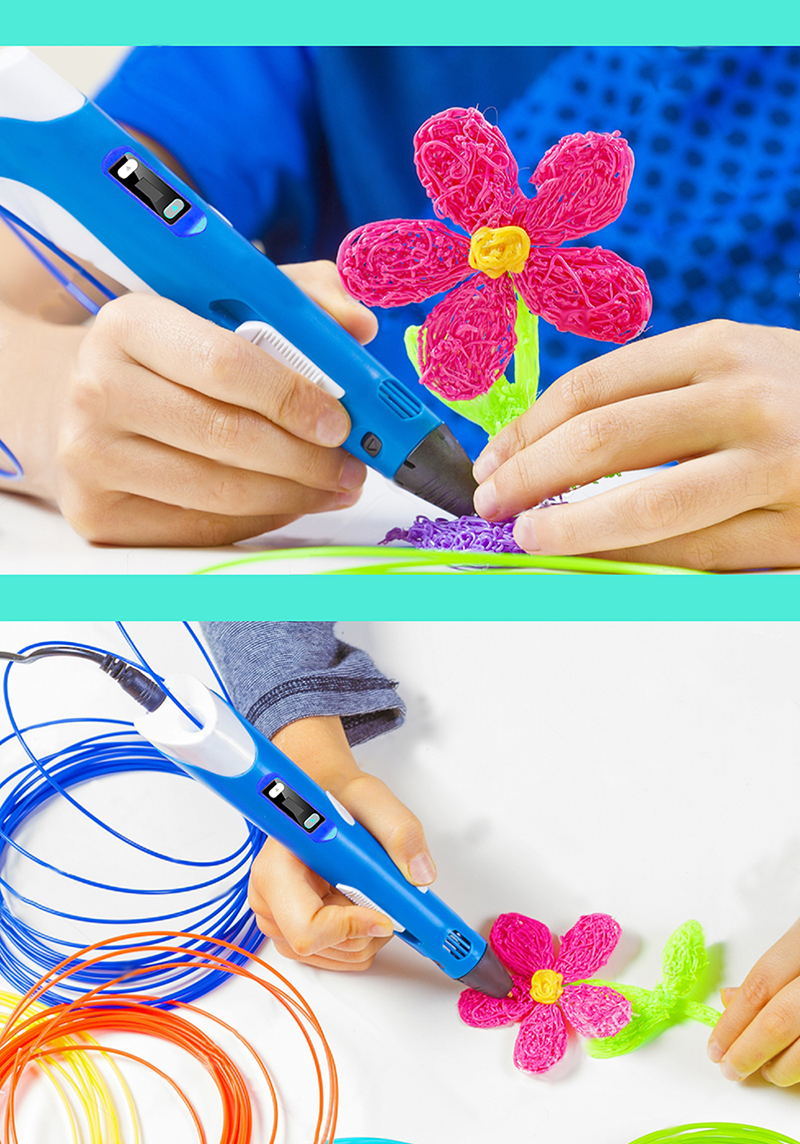 精选耗材第四代3d打印笔立体儿童涂鸦智能创意抖音3d绘画笔生日礼物