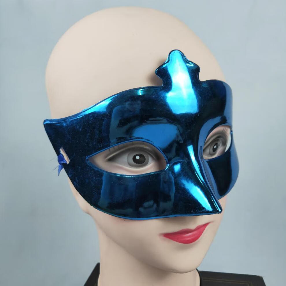 【精选】万圣节恐怖舞会派对面具复古爵士平头面具仿古半脸面具装饰男