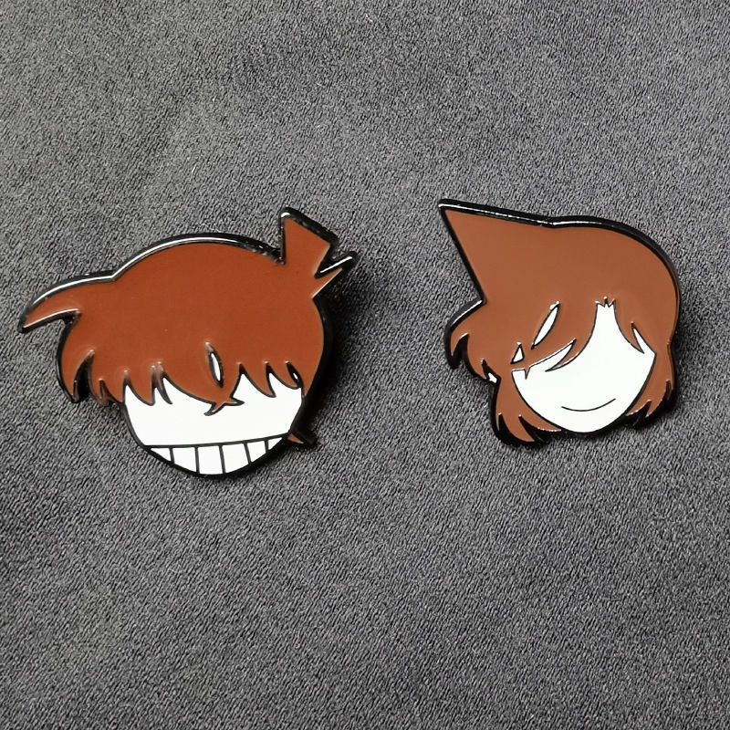 新品日系侦探柯南周边徽章怪盗基德金属胸针男女情侣礼物 灰原哀q版