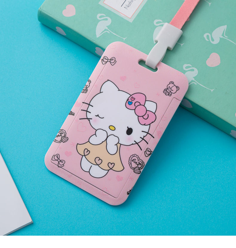 公交卡套学生饭卡幼儿园接送卡工作证门禁卡套可爱伸缩易拉扣挂绳抱抱