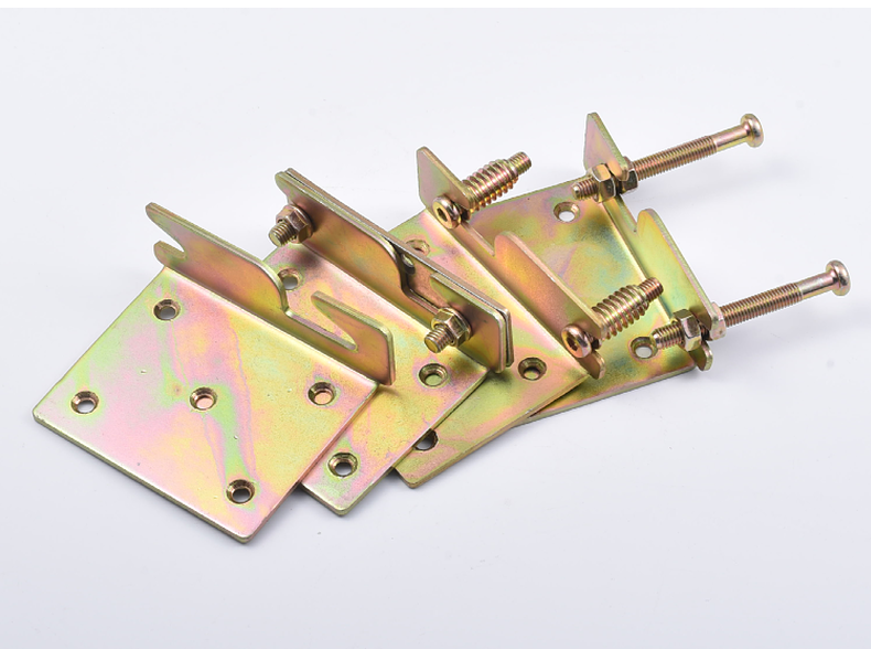 重型铰链中式床插高低床固定五金角码床铰挂片插钩连接件配件d款2左2