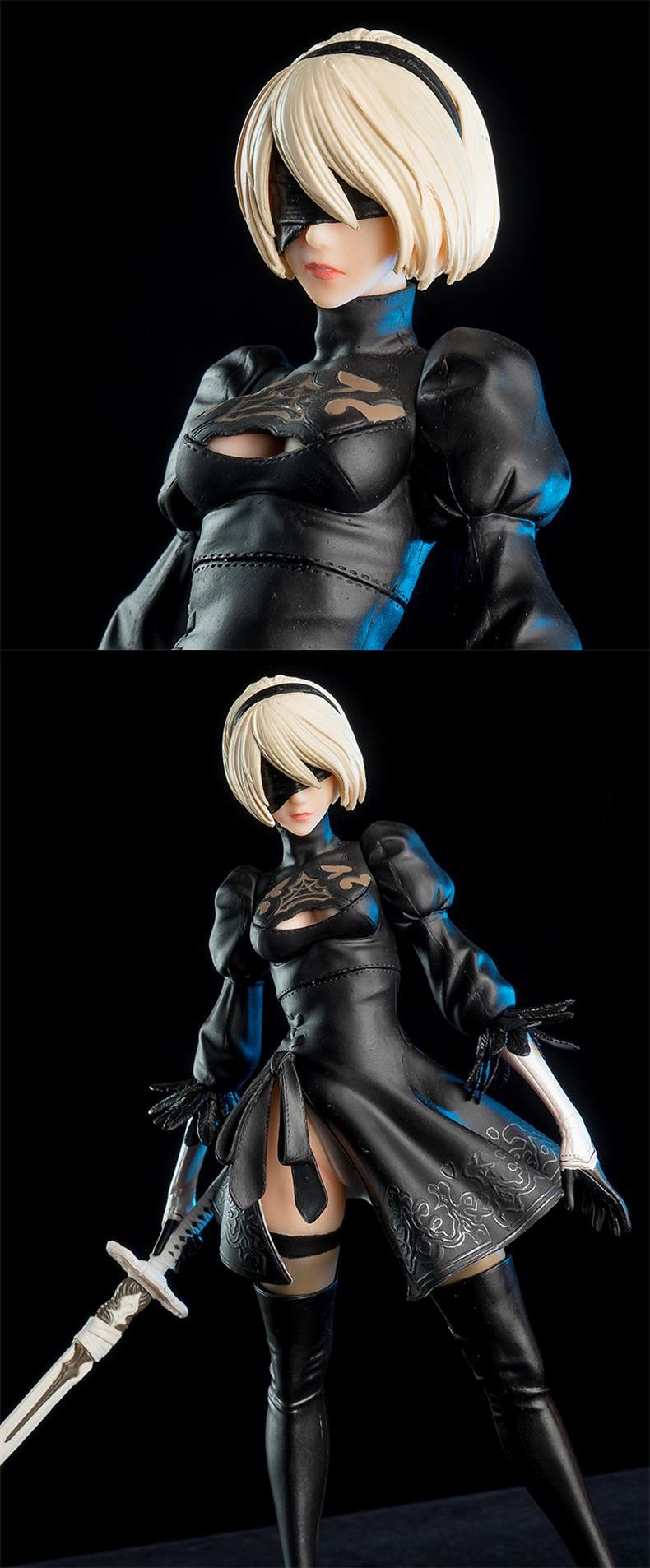 万代(bandai)尼尔机械纪元手办同款hunter2b小姐姐雕像游戏动漫二次元