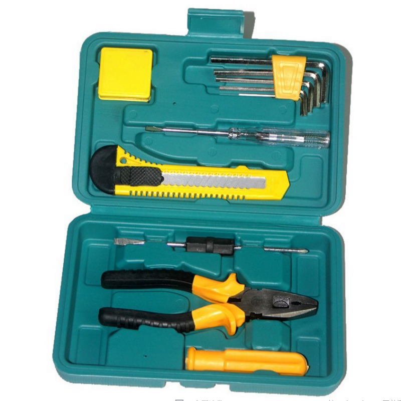 套装尖嘴钳五金工具家用组合工具套装 活动礼品工具组套工具箱 11件套