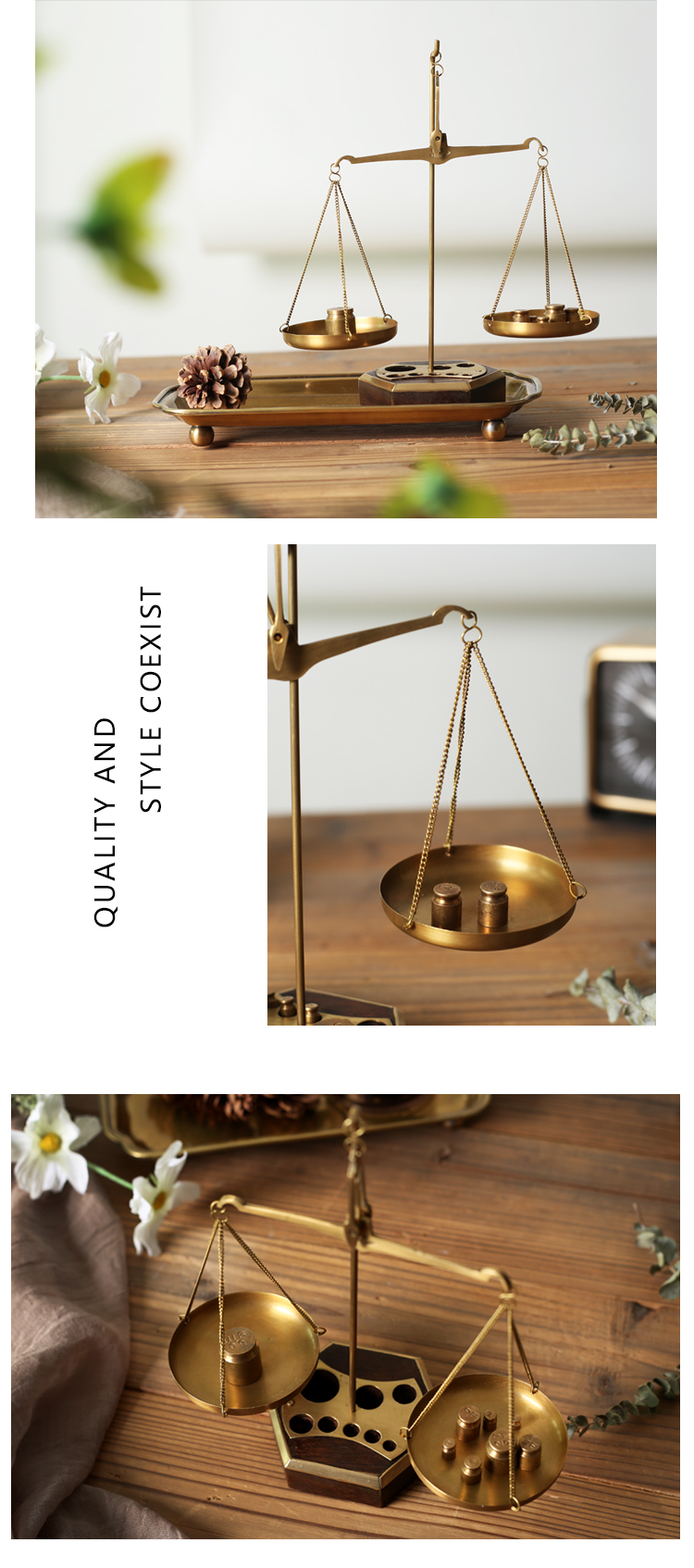 天平摆件欧式复古黄铜天平工艺秤老旧手工艺术品印度软装书房桌面摆件