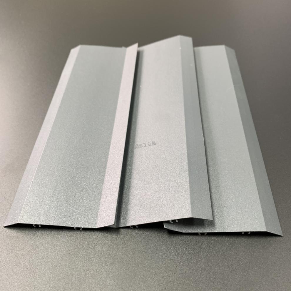 定制适用喷涂烤漆深灰色铝合金百叶片75mm06mm厚百叶窗通风防雨型材深