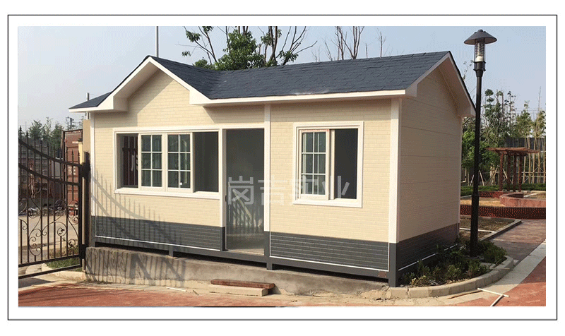 钢结构保安岗亭门卫室移动简易组装活动板房子集装箱成品值班户外