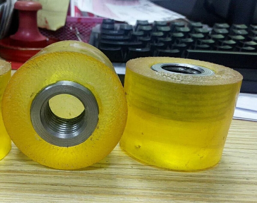 气缸缓冲减震垫皮胶压头聚氨酯缓冲垫内螺纹优力胶牛筋撞头 m22*1.