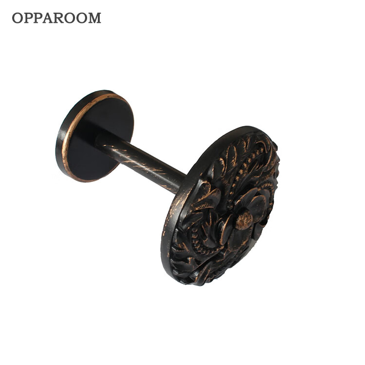 高密度树脂雕刻壁钩窗帘挂钩欧式仿古复古折旧墙钩子/1只 现代中式墙