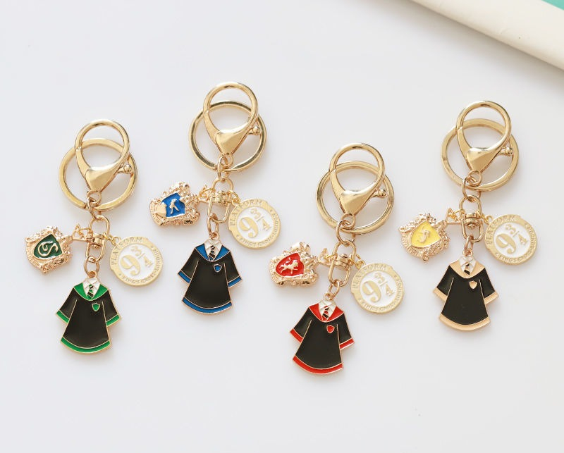 哈利波特挂件哈利波特创意金属精美钥匙扣格兰多芬魔法学院情侣卡通