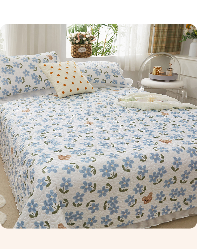 优卡棉四季床盖水洗棉床盖2021年新款榻榻米炕单夹棉床单单件四季通用