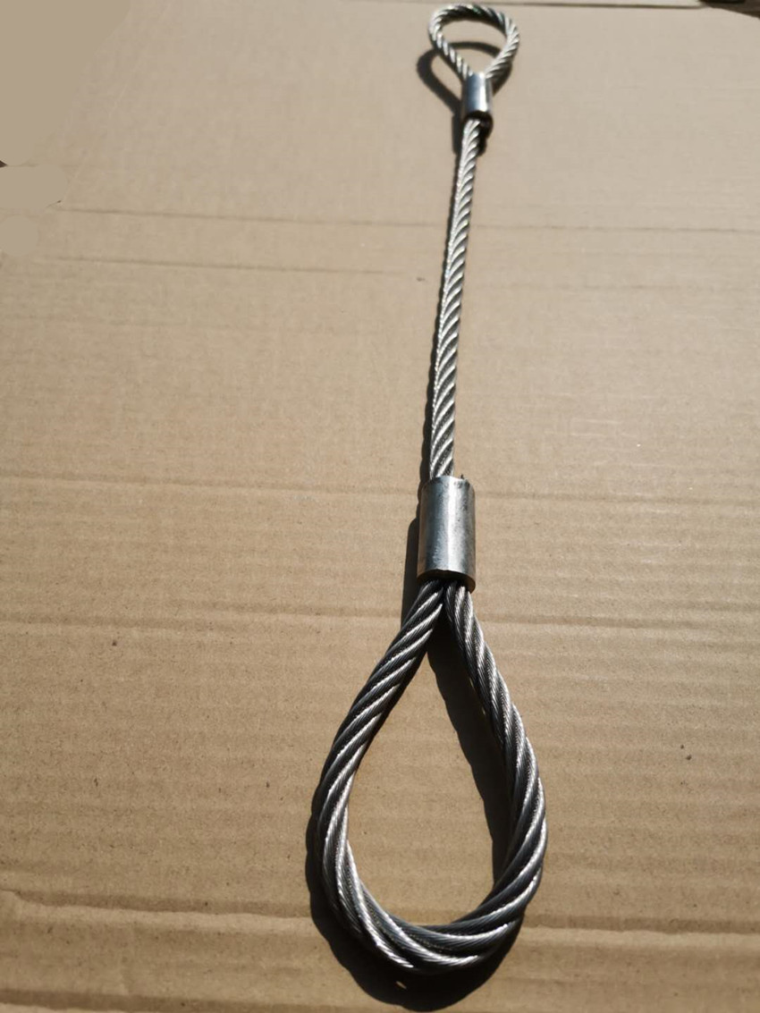 304不锈钢钢丝绳起重牵引拉吊装定制索具压制绳套1234567890mm粗 304