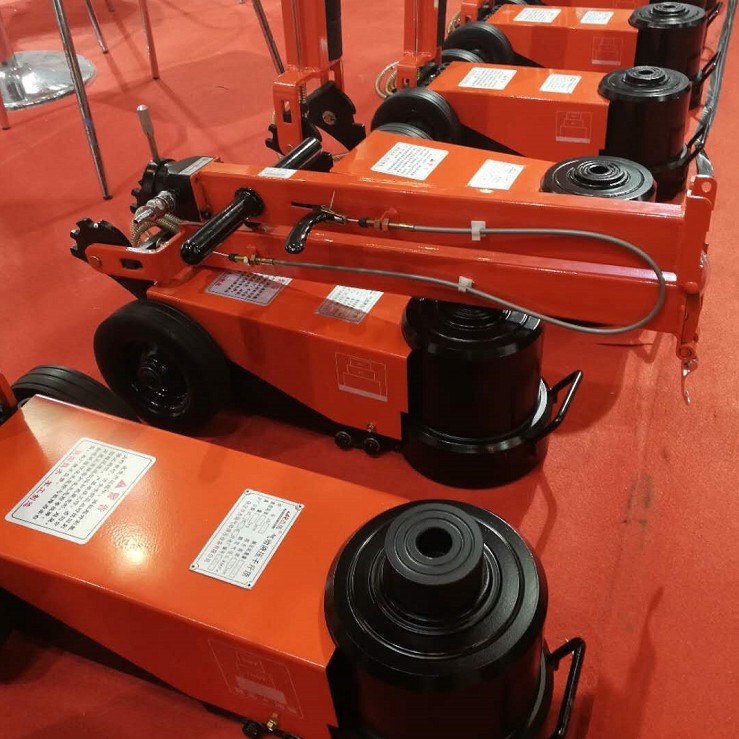 气压液压卧式千斤顶气动拖顶汽车维修工业气顶 国标80t新款轻便双折叠