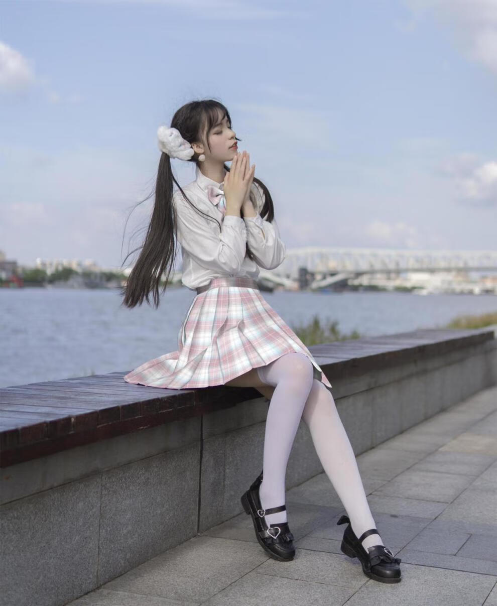 爱熙蜜 【恋爱日记】新款 银线款 jk格裙 jk制服百褶裙女学生制服