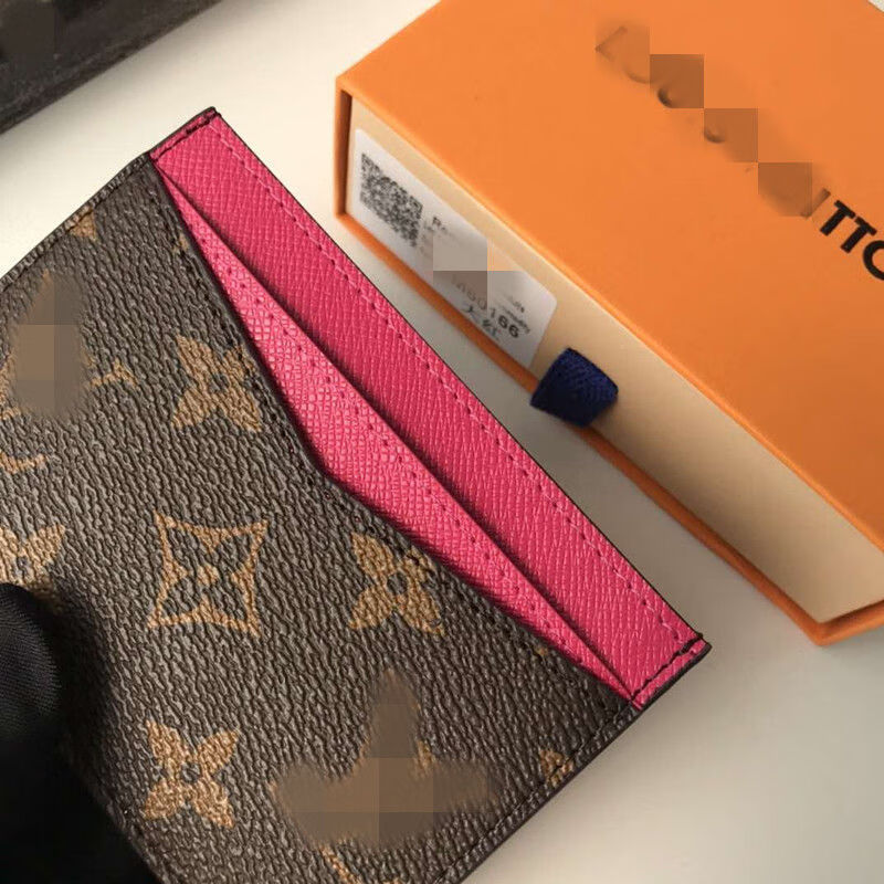 精致欧美卡包卡套男女款小巧零钱包60166老花黑色