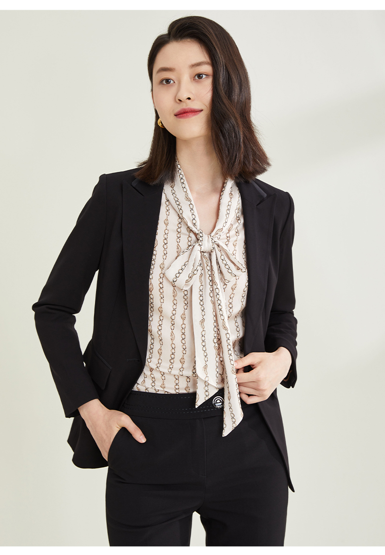 prich女装春季款简约气质修身设计感职场商务西装外套上衣女15灰色165