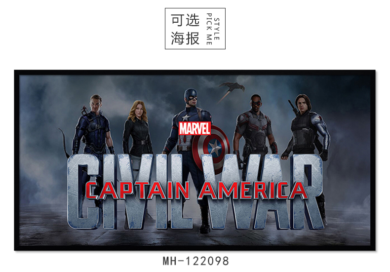 漫威全家福十周年合照电影海报装饰画复仇者联盟挂画生日礼物壁画 mh