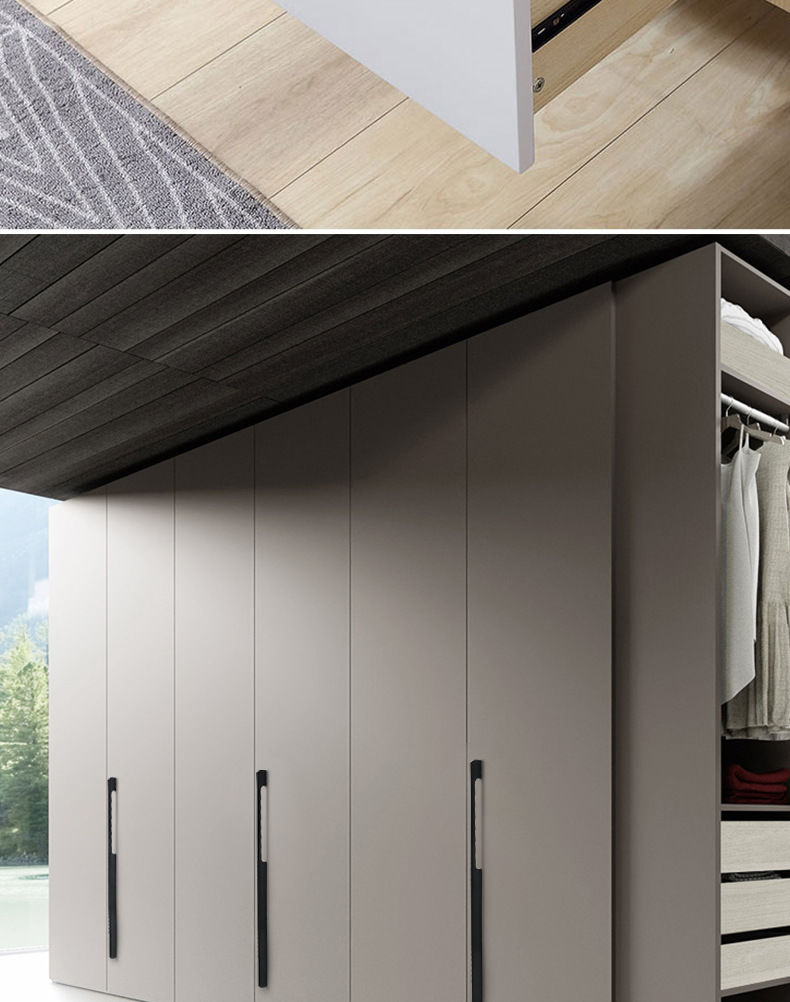 聚喆柜门拉手衣柜门厨拉手加长欧式大衣柜门拉手美式黑色抽屉橱柜门