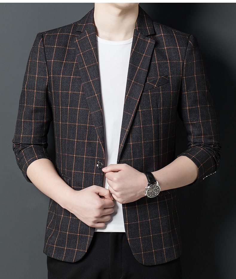 aemape美国苹果秋冬西装外套男商务休闲男士西服上衣韩版修身单西秋装