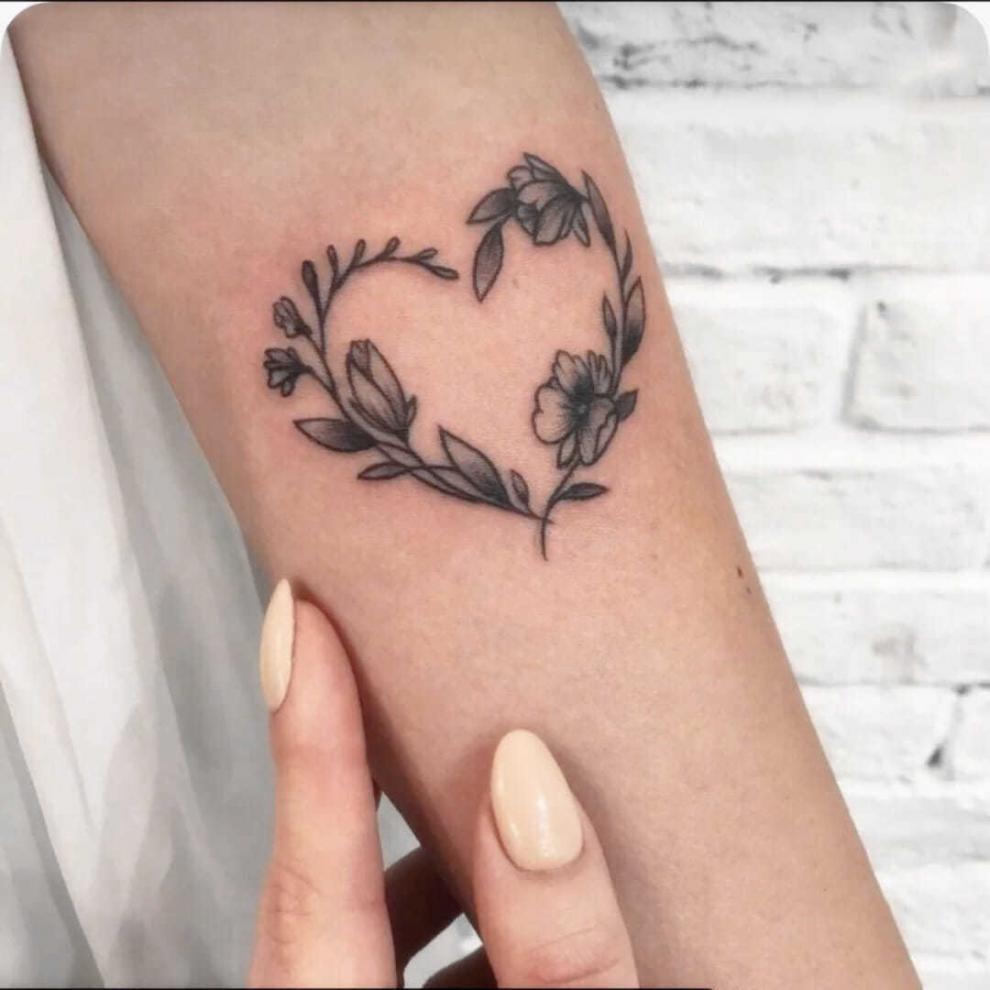 bitced新品纹身贴果汁草本素花朵系纹身贴防水女花臂不风女植物爱心 3