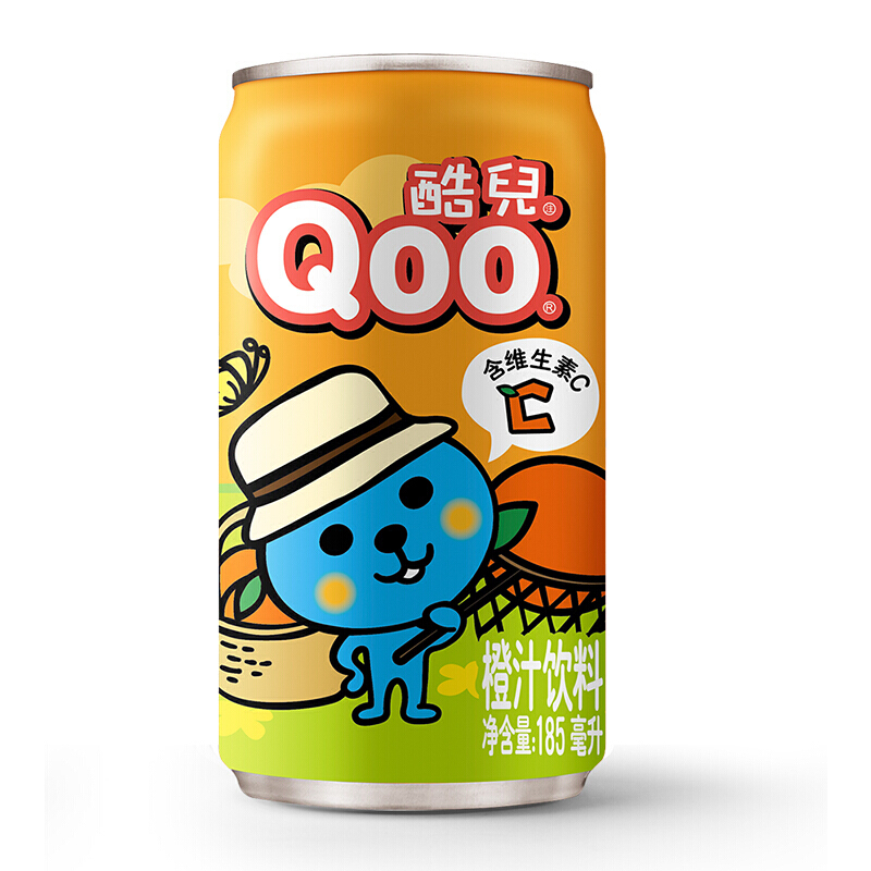 美汁源 minute maid 酷儿 qoo 橙味 果汁饮料 300ml*12瓶 整箱装出