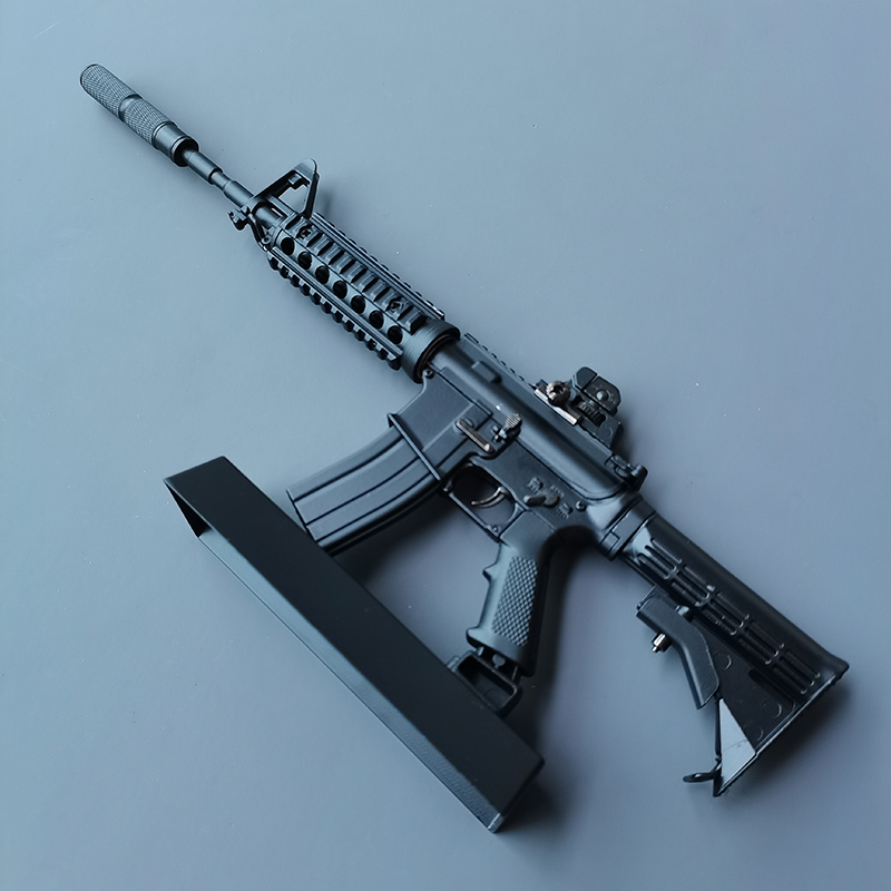 表演道具枪不可发射13枪摆件金属合金拼装玩具抢m4a1标配绝地装备不可