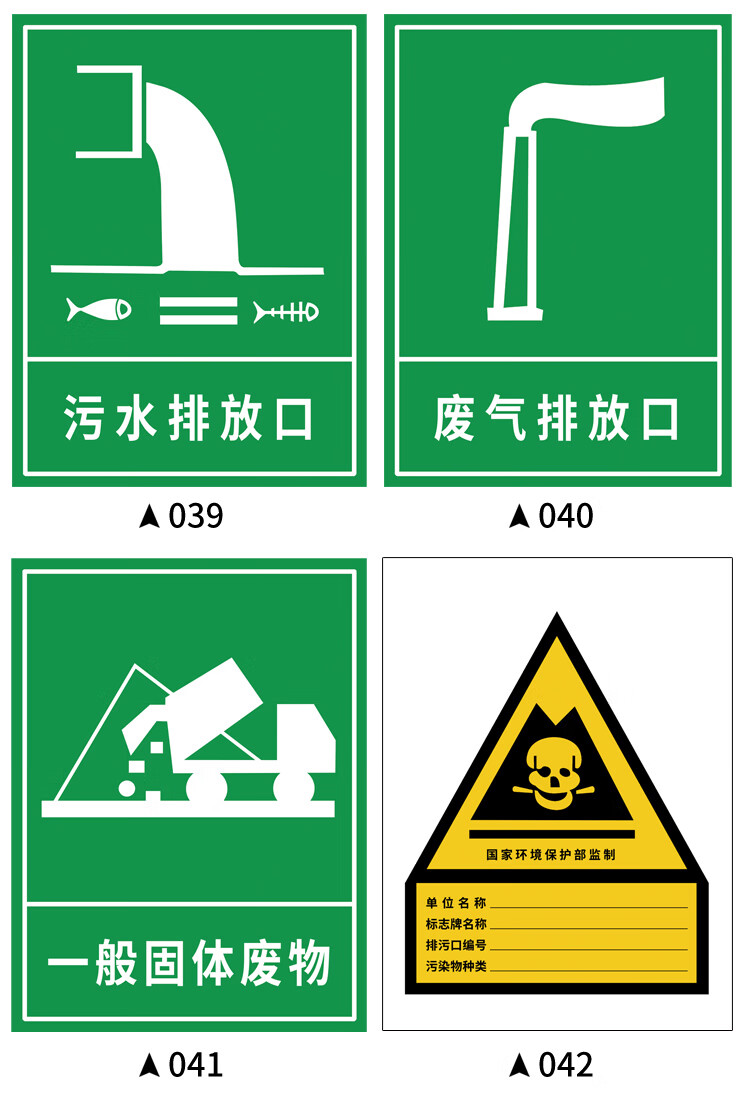 汙水排放口標識牌排汙口標識牌環保標識牌雨汙水標識標牌室外標誌牌子