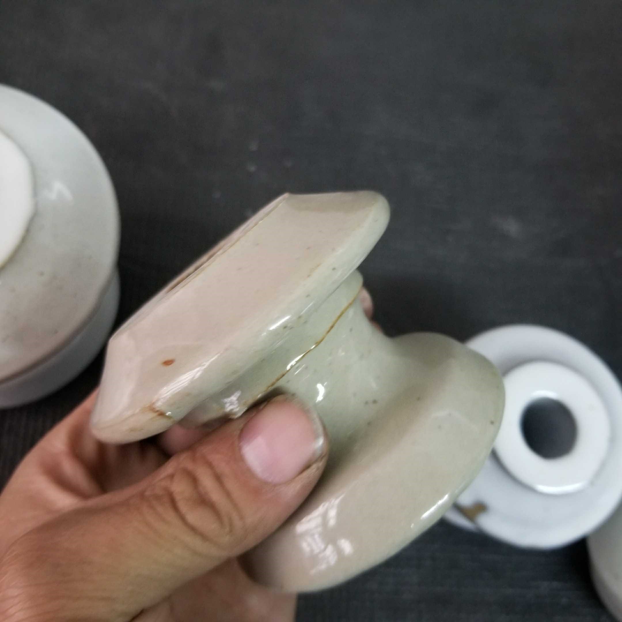 走线高压架线电线绝缘瓷瓶电线杆220v隔离柱别子葫芦瓷环电瓷支撑2号