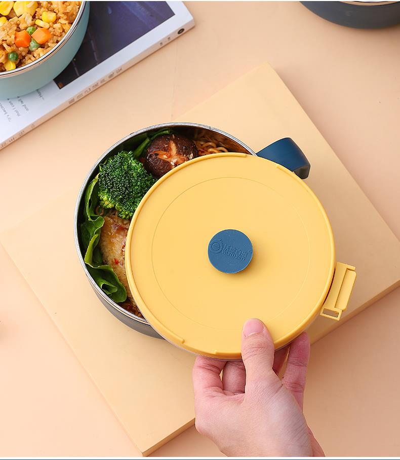 饭碗学生一年级汤碗带盖小号学生餐具上学小学生方便携带一年级女孩