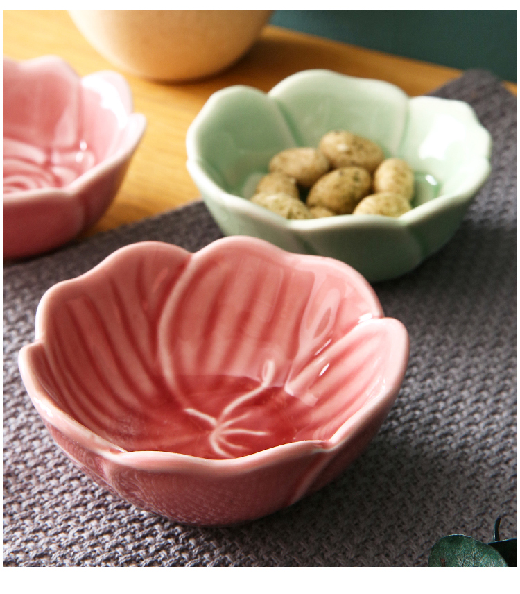 家用陶瓷小碟子调料碟酱油碟醋碟日式餐具蘸料碟小吃碟小菜碟子水仙花