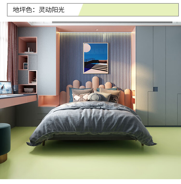 地平漆水性环氧树脂地坪漆水泥地面漆防水耐磨地板漆室内家用自流平