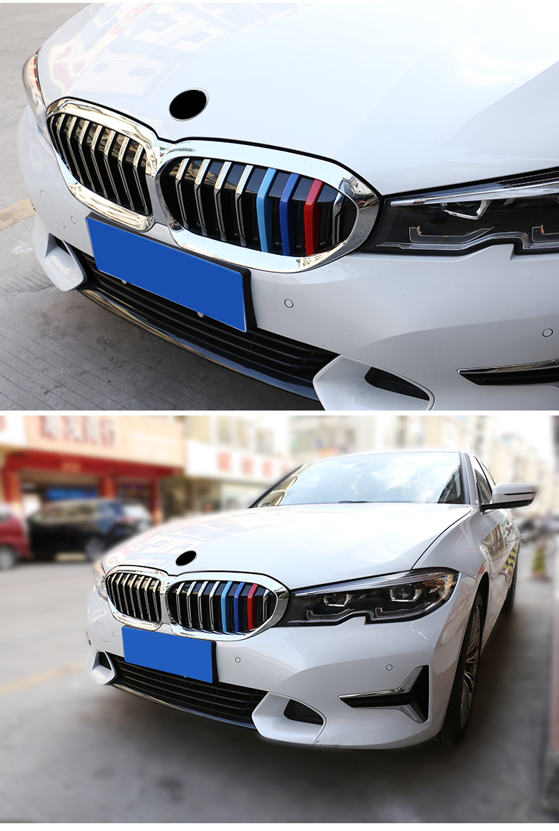 325li前进气格栅卡扣改装 【20-22款】宝马新3系(三色中网)3件套