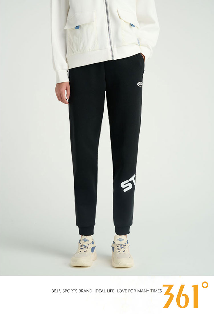 361度运动裤女学生收口春秋季新款修身针织长裤小脚舒适休闲卫裤女