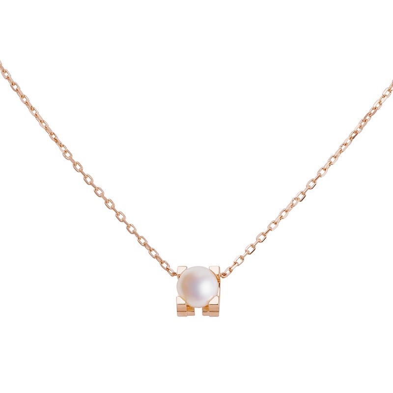 cartier卡地亚cde18k玫瑰金镶嵌珍珠项链预售代购b7059000