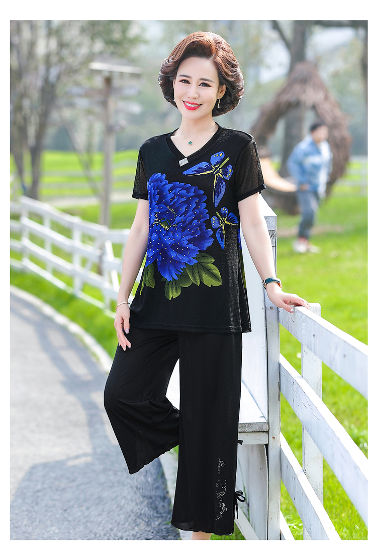 胖大妈加肥加大码老人胖老太太特大码夏装母亲节妈妈宽松大号码t恤