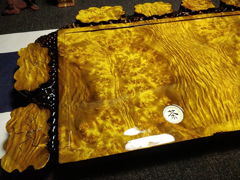 eojq整块黄金樟茶盘根雕天然整块实木茶海原木树根家用客厅泡茶托盘