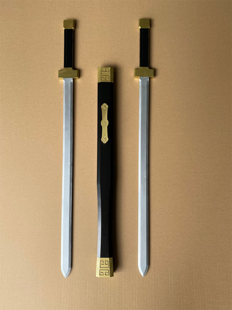 2022新款新款古代三国刘备装备新款古代三国刘备手持双股剑儿童玩具